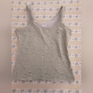 SO Olive green Floral Tank